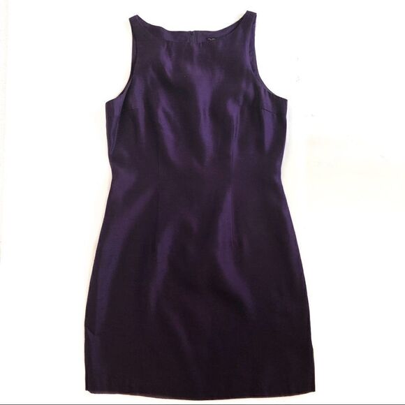 My Michelle Sheath Dress Midi Boat Neck Purple Sleeveless Back Zip Junior 11/12 - Picture 6 of 6